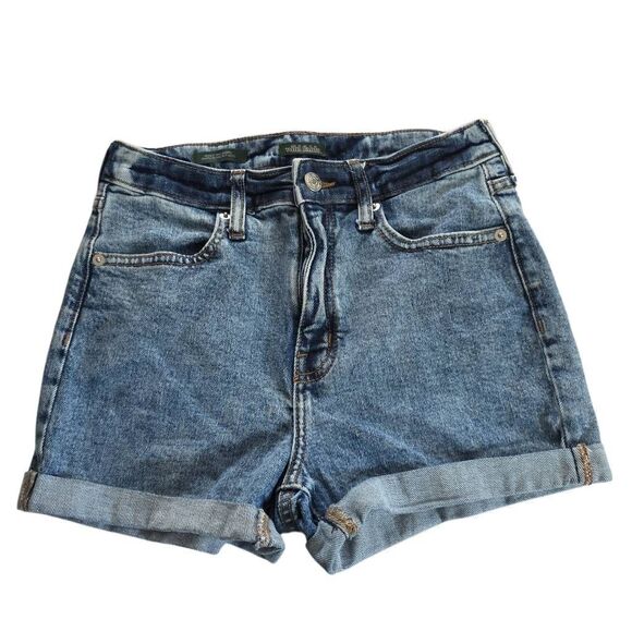 Wild Fable Women's Size 0/25R Blue Highest Rise Denim Rolled Hem Shorts - Picture 1 of 4